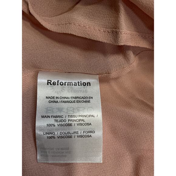 Reformation 'Nadira' Pink Tie Strap Dress Size 4 - Picture 5 of 5